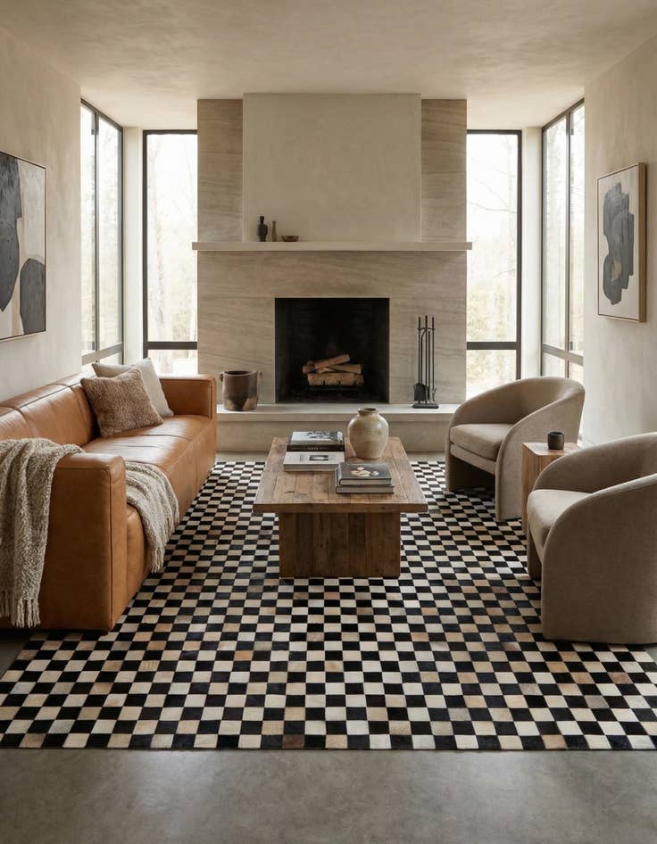 Detail image of 8' x 9' 11 Cowhide - Patchwork Rug