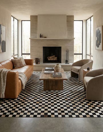 8' x 9' 11 Cowhide - Patchwork Rug