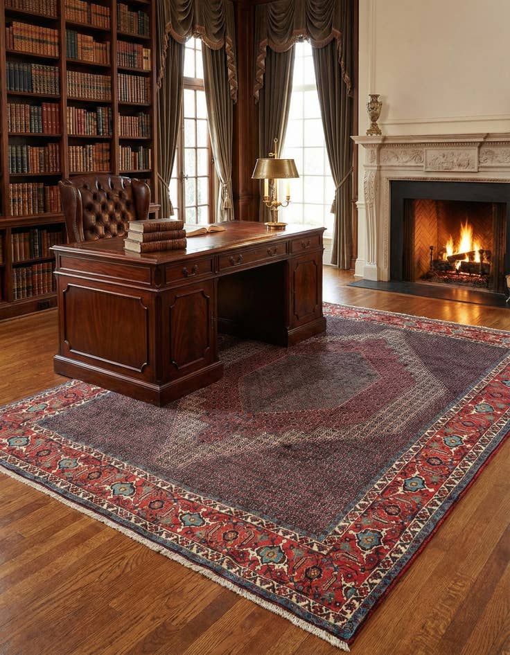 Detail image of  8' 1 x 10' 11 Senneh Wool Rug