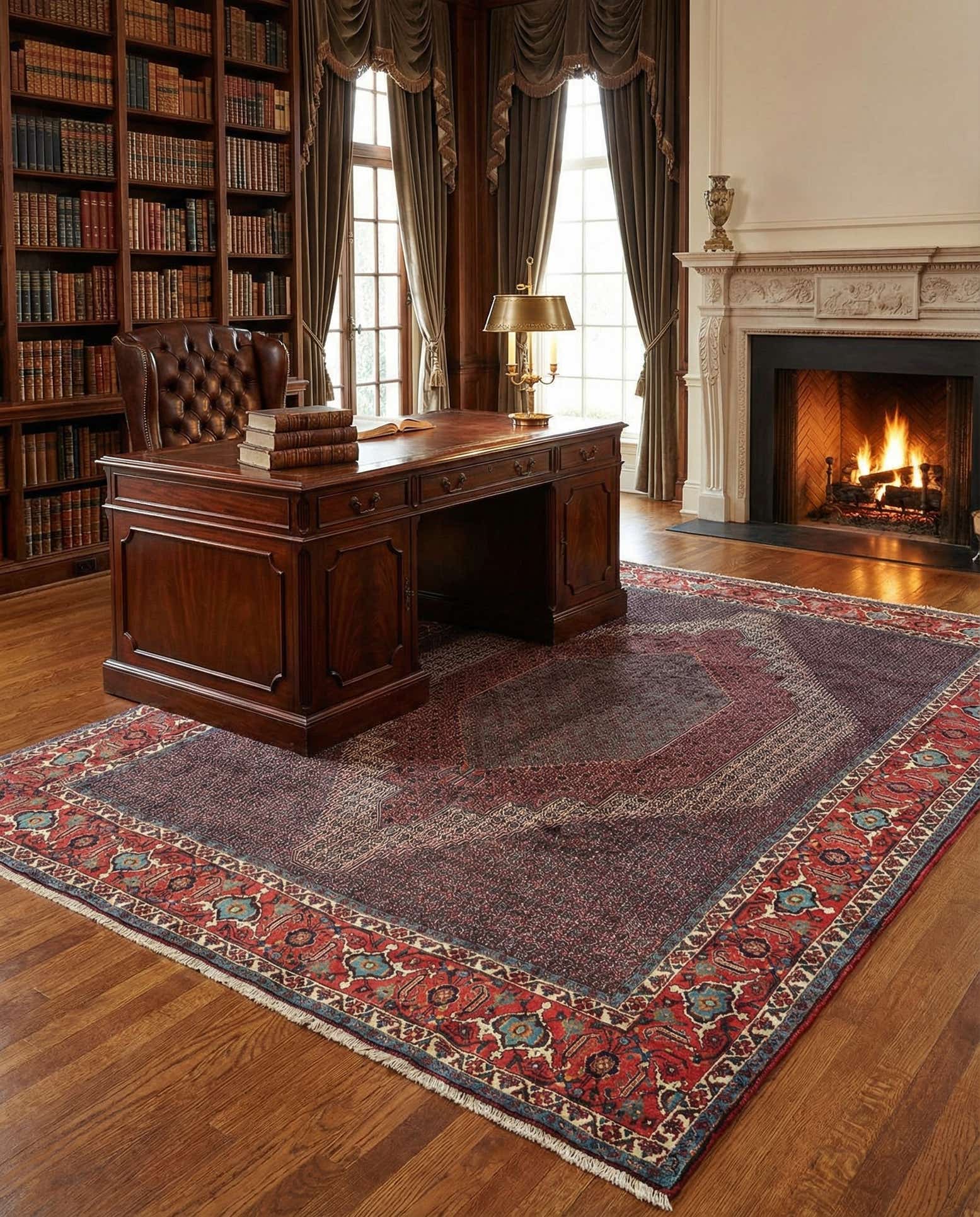 8' 1 x 10' 11 Senneh Wool Rug