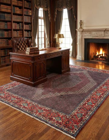 8' 1 x 10' 11 Senneh Wool Rug