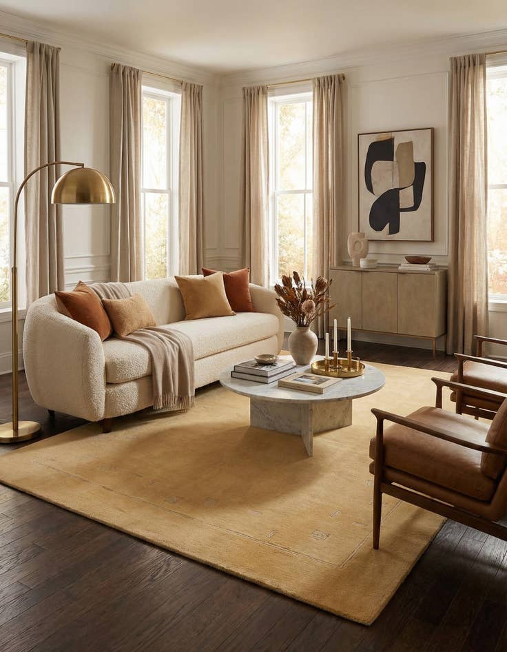 Detail image of 6' 6 x 9' 9  Hand Knotted Darya Wool Rug