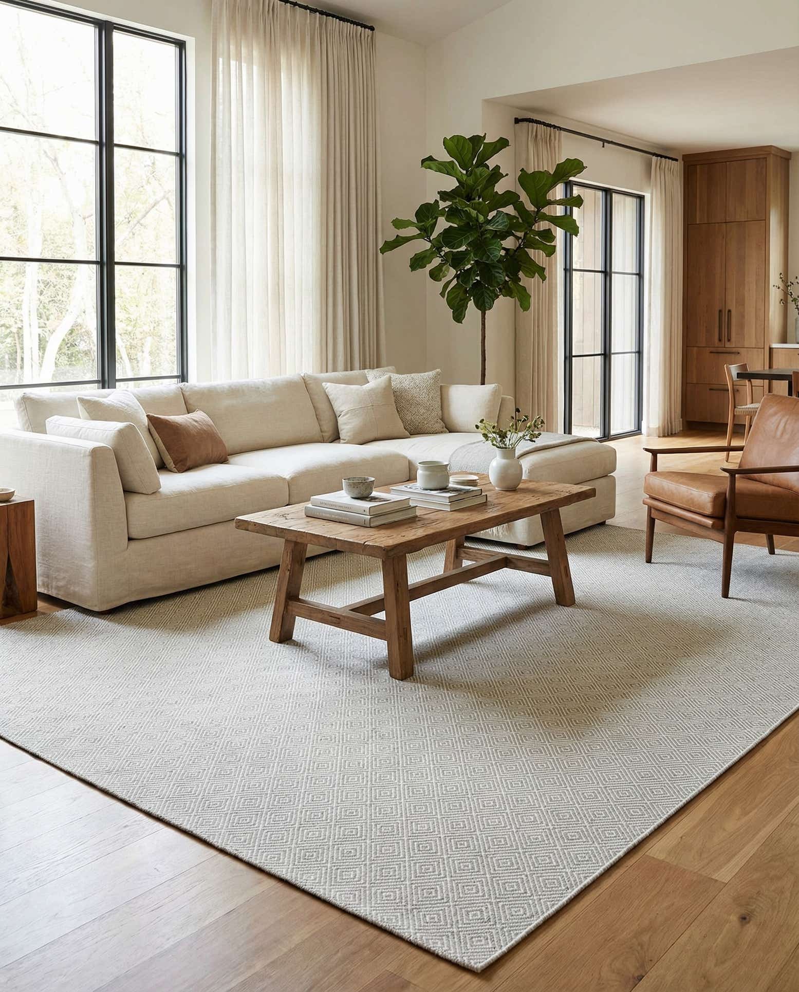 10' x 14' 1 Hand Woven Geo Trellis Flatweave Rug