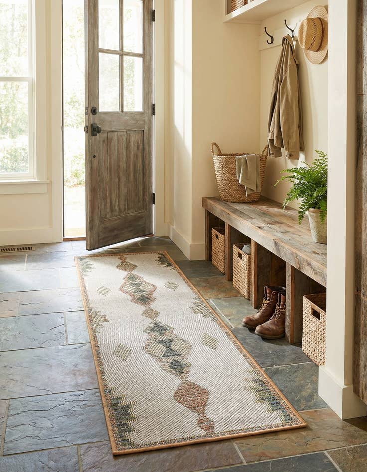 Detail image of 2' x 6'  Washable Baja Indoor / Outdoor Runner Rug