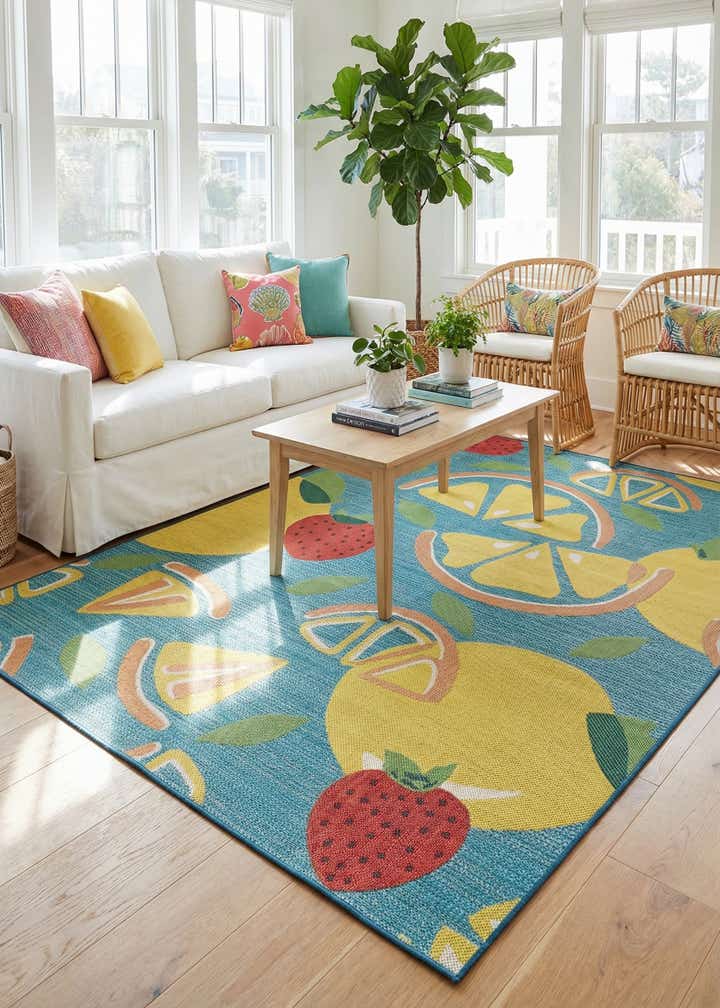 7' 10 x 10' Easy-Clean Baja Indoor / Outdoor Rug
