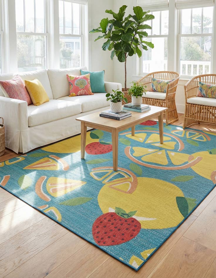 Detail image of 7' 10 x 10' Easy-Clean Baja Indoor / Outdoor Rug