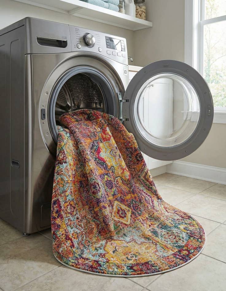 Detail image of  6' x 6'  Washable El Paso Round Rug