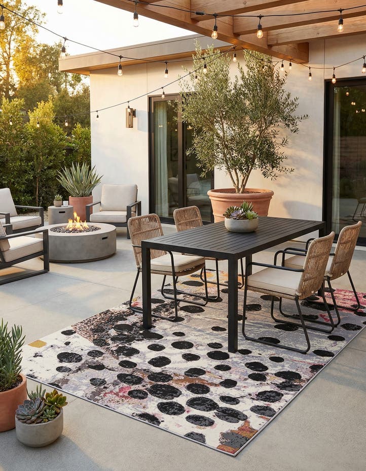 6' x 9' Easy-Clean Modern Indoor / Outdoor...