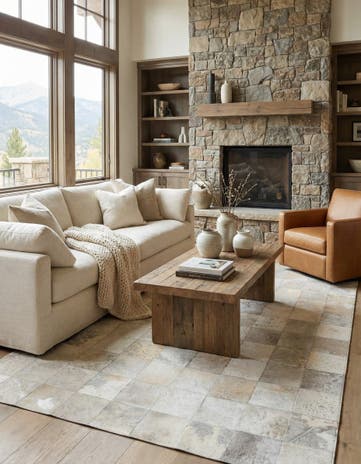 5' 1 x 8' Cowhide Rug