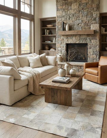 5' 1 x 8' Cowhide Rug