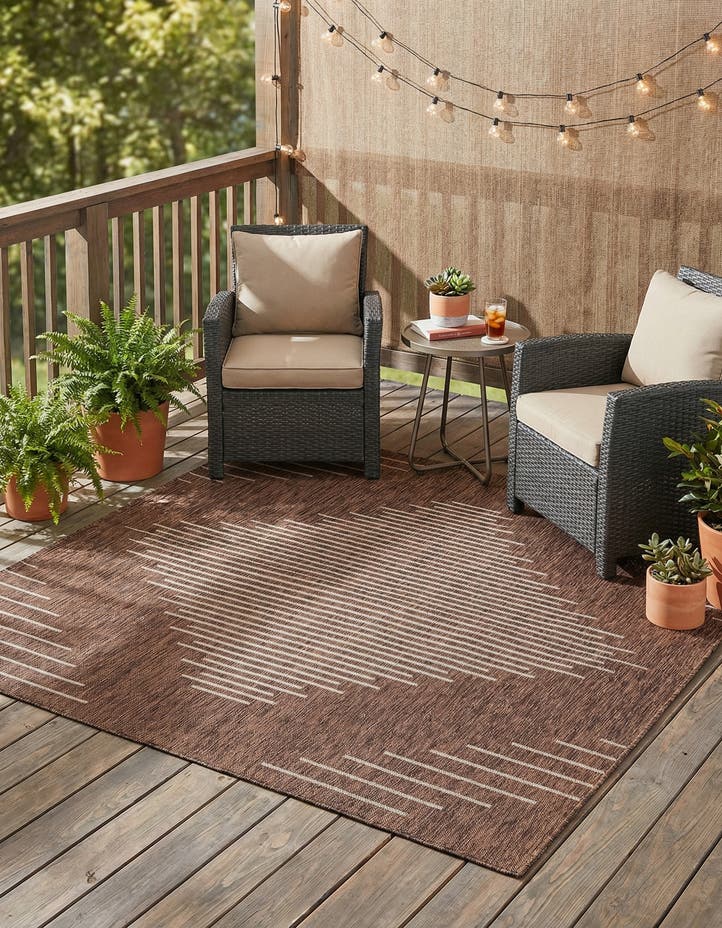7' x 7' Easy-Clean Modern Indoor / Outdoor...