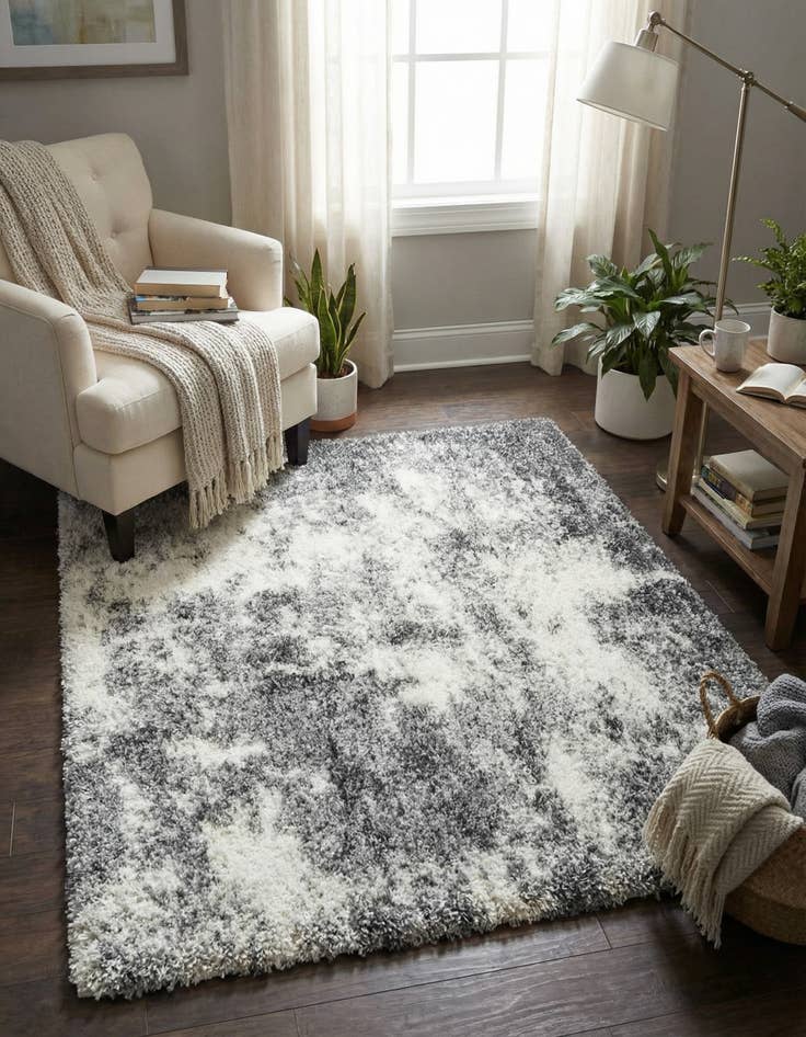 Detail image of  4' x 4' Soft Touch Shag Square Rug