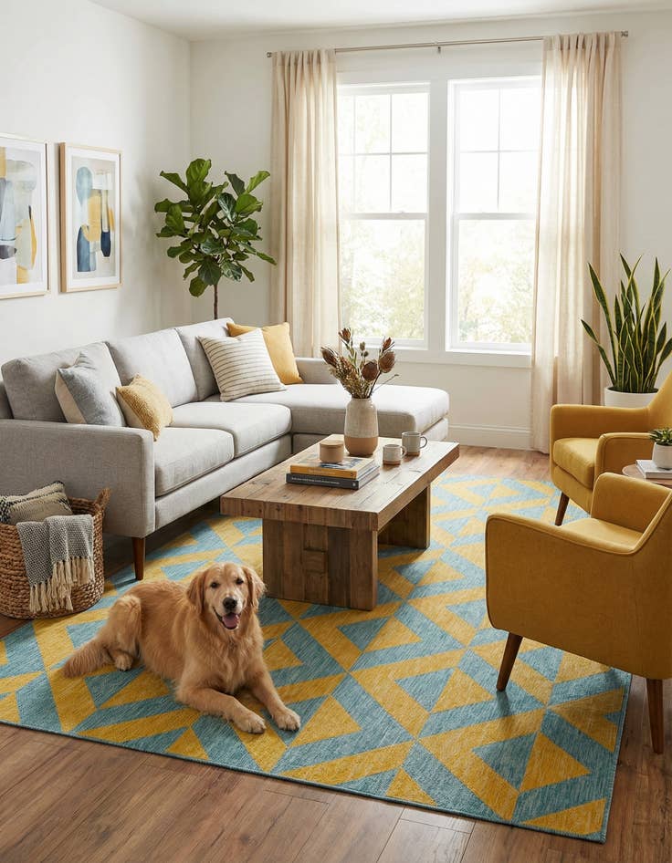 Detail image of 7' 10 x 10'  Washable Jill Zarin Napa Indoor / Outdoor Rug