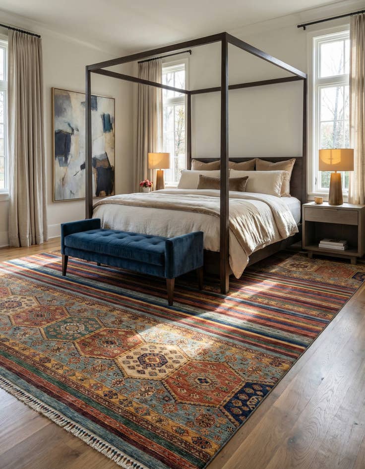 Detail image of 9' x 11' 10  Hand Knotted Ariana Ziegler Rug