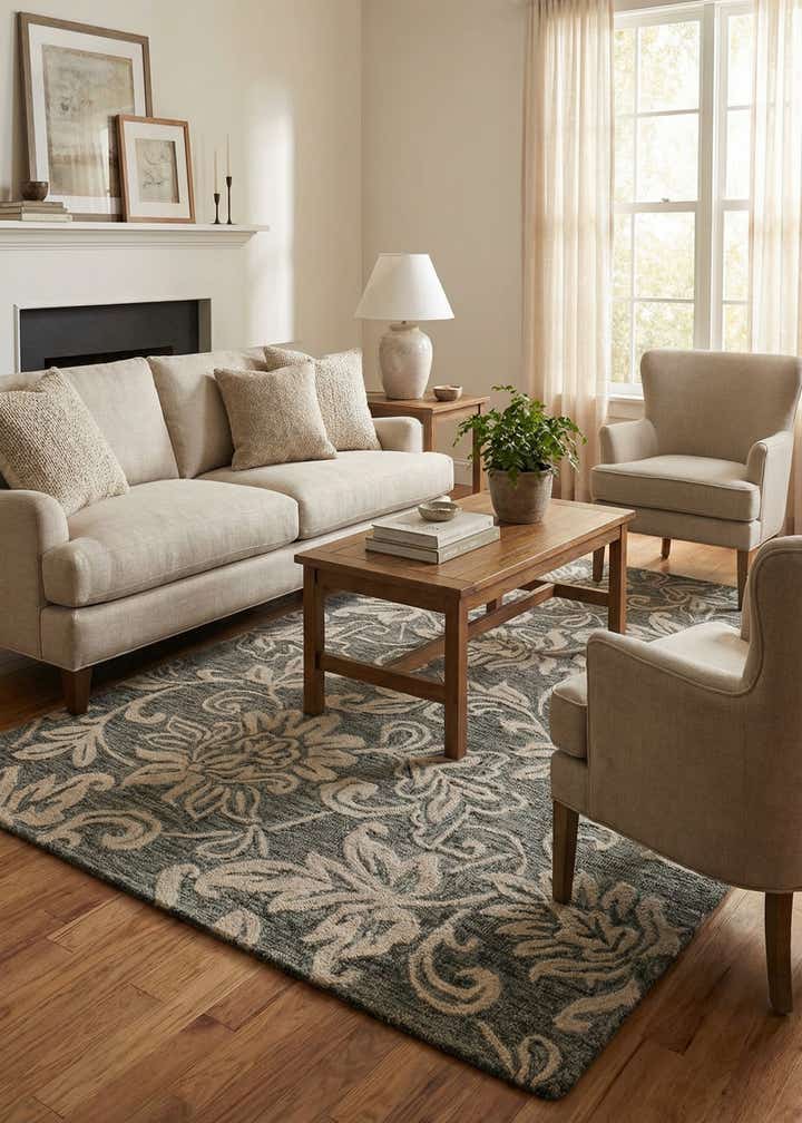 5' 1 x 8' Agra Wool Rug