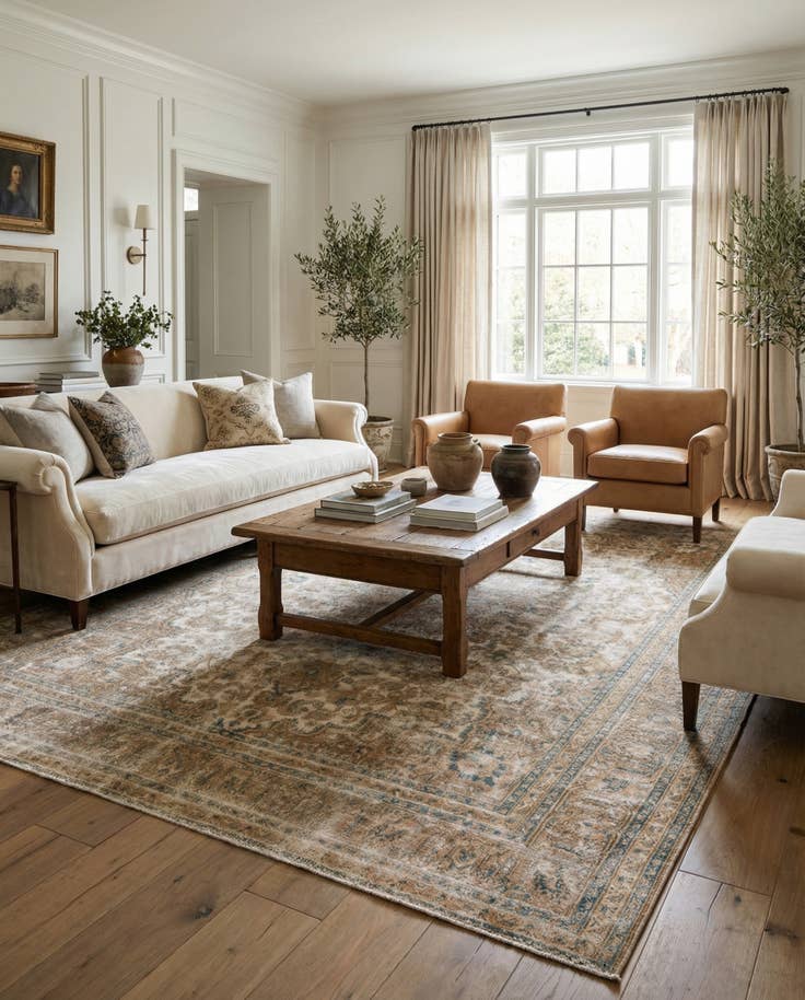 Detail image of 9' 4 x 11' 6 Hand Knotted Ultra Vintage Persian Wool Rug