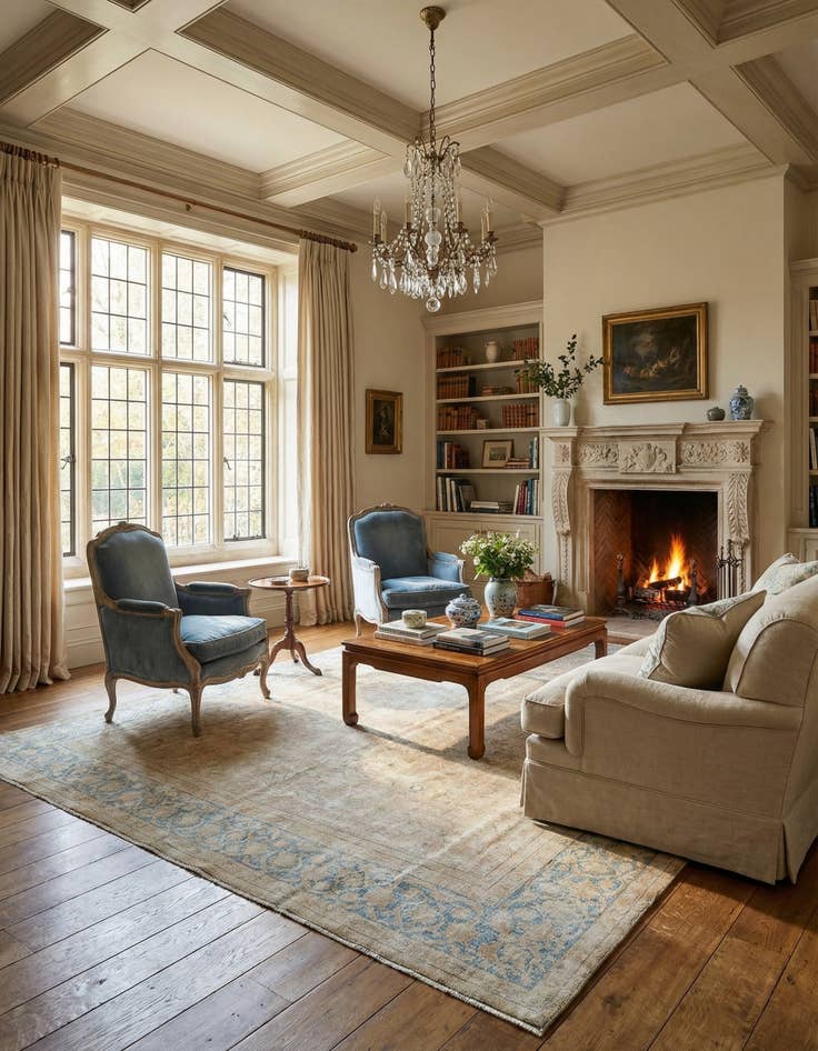 Detail image of 9' 8 x 12' 9 Vintage Royal Wool Rug