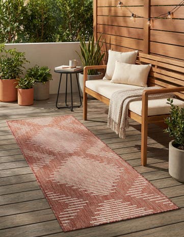 2' x 5' 3 Easy-Clean Modern Indoor / Outdoor Runner Rug