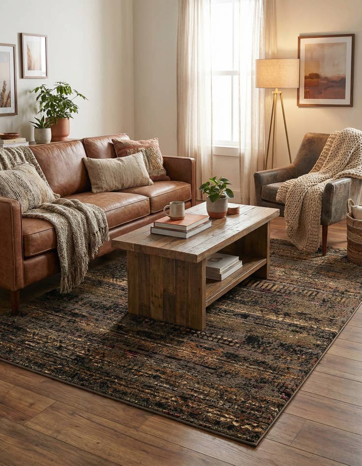 Detail image of 5' 3 x 7' Saturn Rug