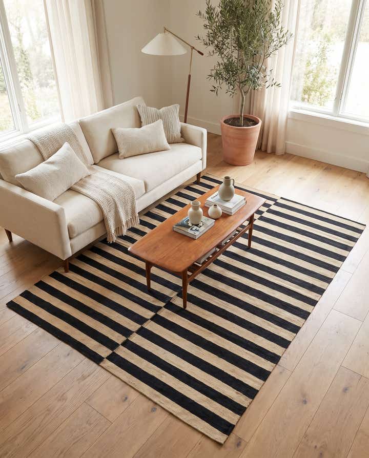 5' 2 x 6' 2 Hand Woven Kilim Modern Wool Rug