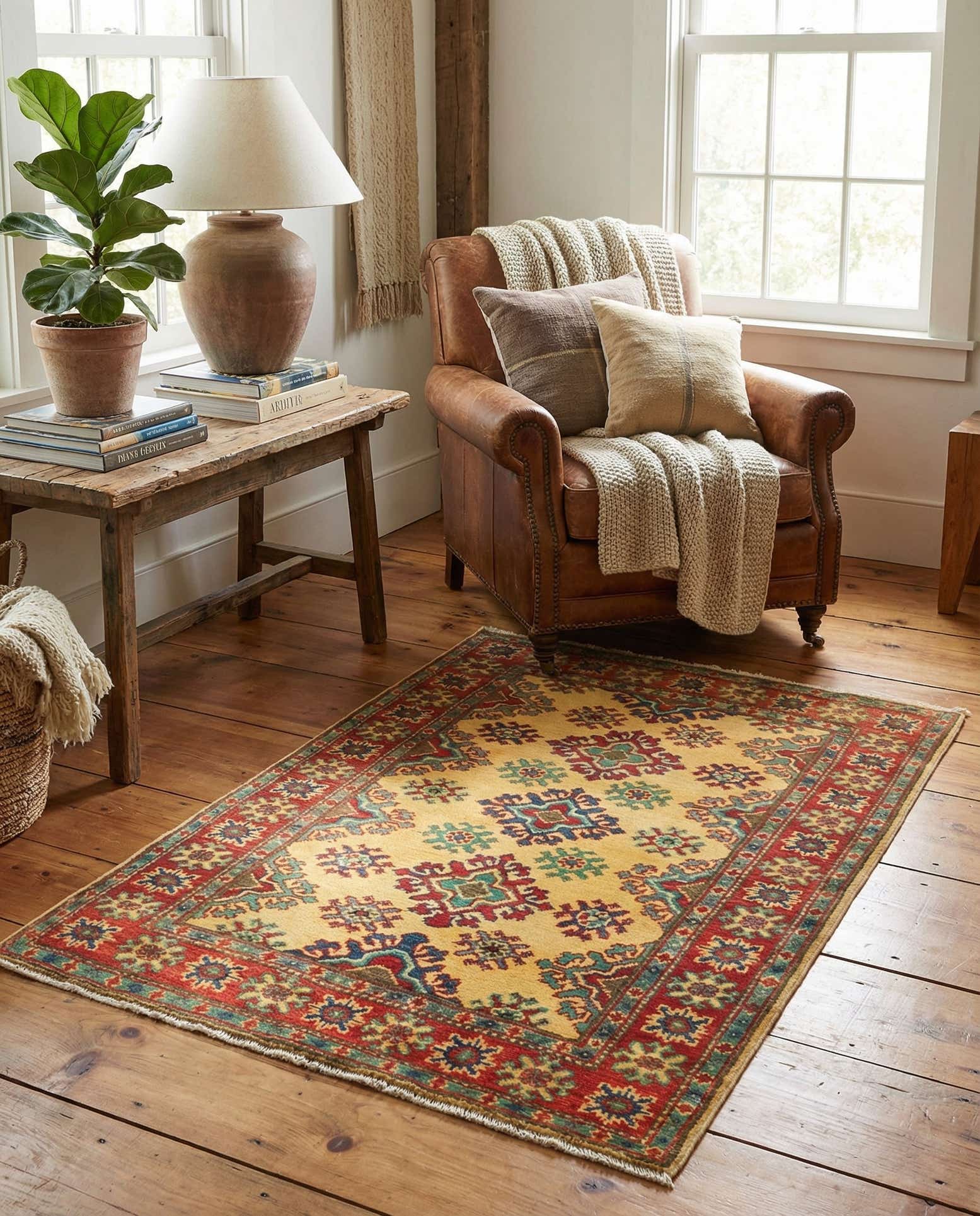 2' 9 x 3' 9 Hand Knotted Kazak Rug
