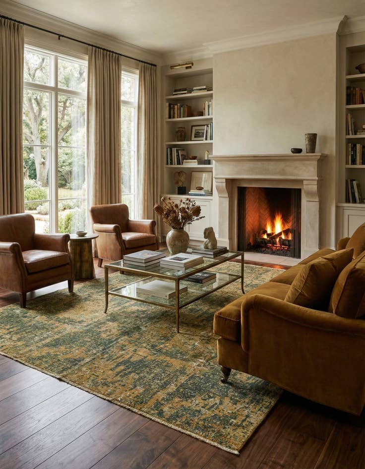 Detail image of 6' 6 x 10'  Hand Knotted Ultra Vintage Persian Wool Rug