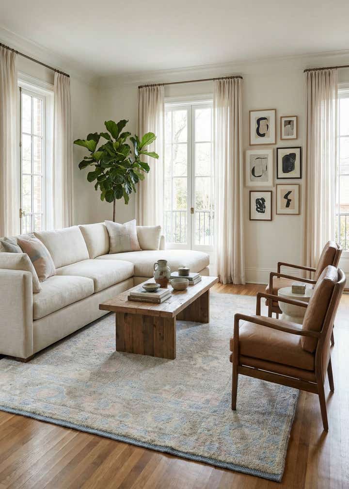 8' x 10' 3 Hand Knotted Moroccan Wool Rug