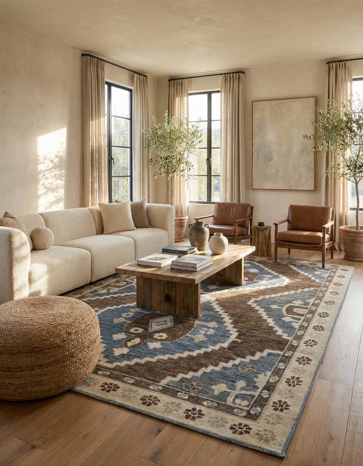 Detail image of 10' x 14' 9  Hand Knotted Moroccan Wool Rug