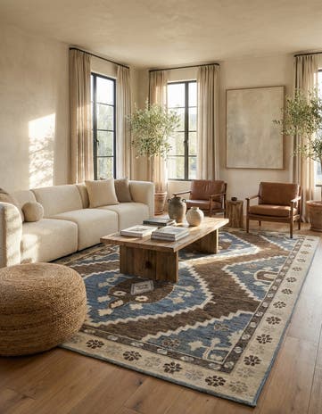 10' x 14' 9 Hand Knotted Moroccan Wool Rug