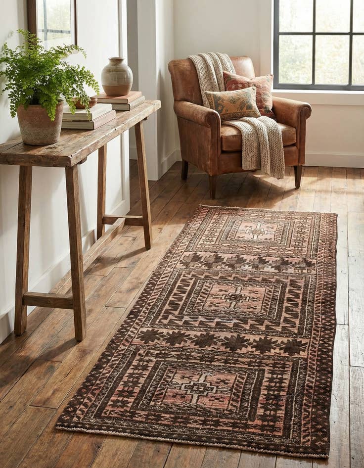 Detail image of 2' 6 x 6'  Hand Knotted Ultra Vintage Persian Wool Runner Rug