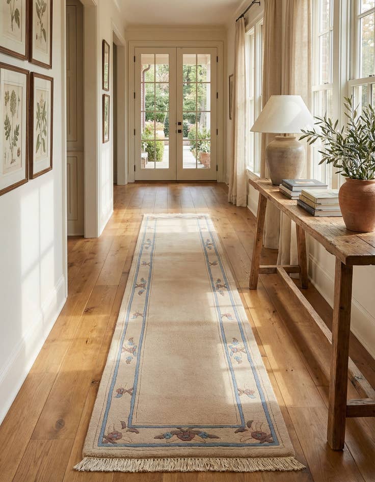 Detail image of  2' 4 x 11' 4  Hand Knotted Tibet Wool Runner Rug