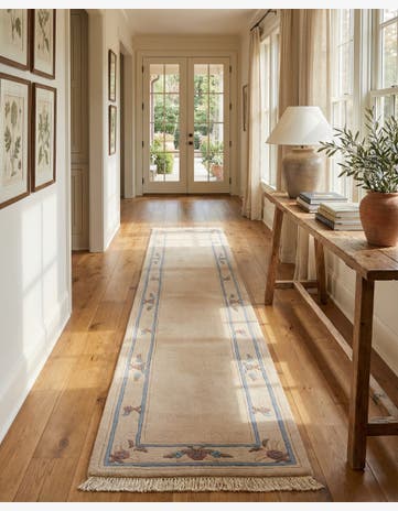 2' 4 x 11' 4 Hand Knotted Tibet Wool Runner Rug