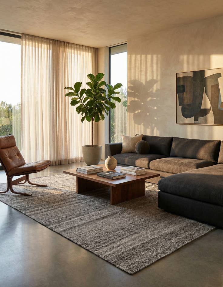 Detail image of 9' 1 x 11' 1  Hand Woven Kilim Modern Wool Rug