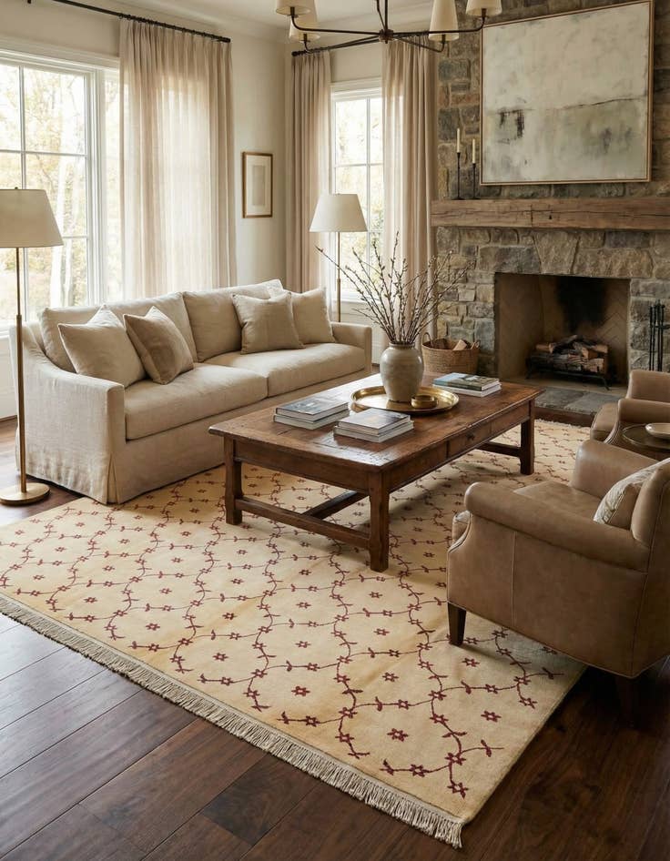 Detail image of 8' 2 x 11' 6  Hand Knotted Darya Wool Rug