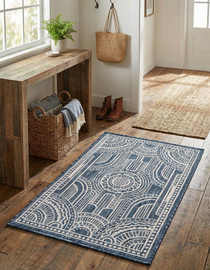 Detail image of  2' x 3'  Washable Traditional Indoor / Outdoor Rug
