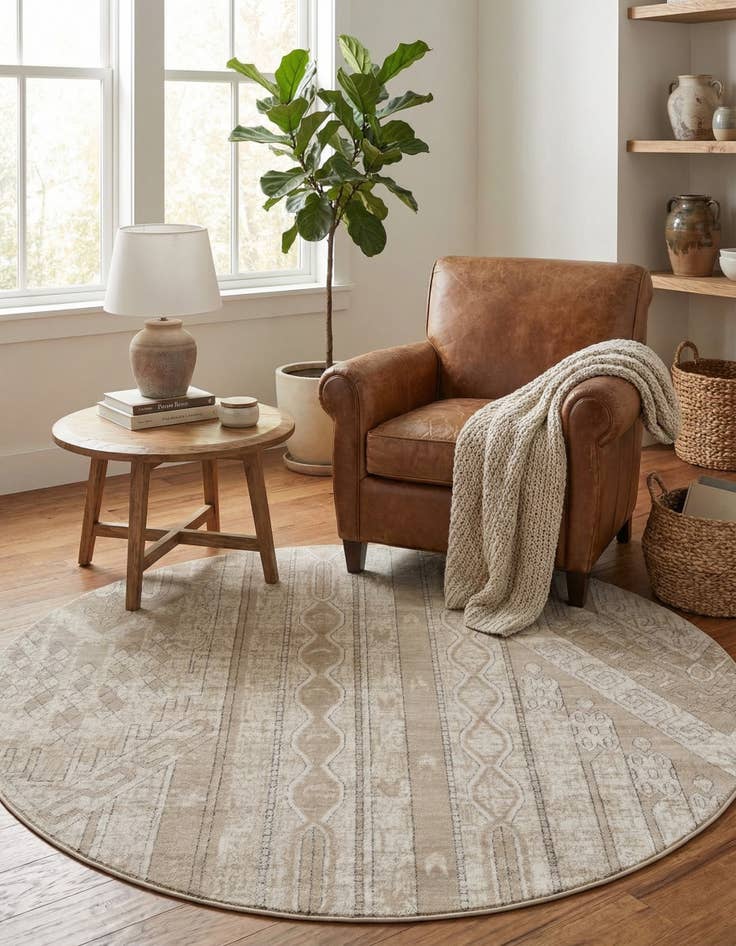 Detail image of 7' 10 x 7' 10 Oregon Round Rug