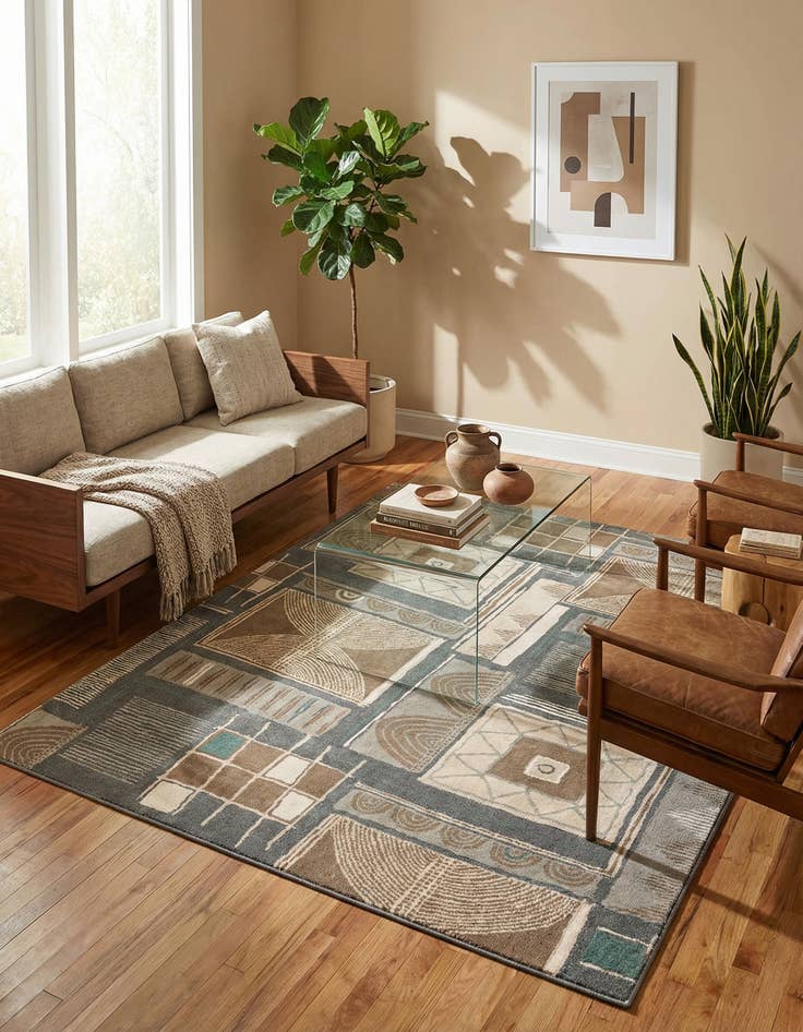 Detail image of 7' 10 x 7' 10 Safari Square Rug