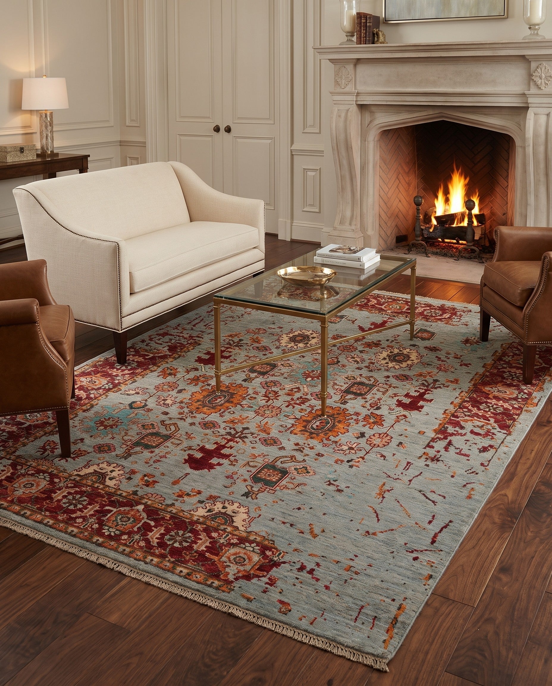 5' 2 x 6' 6 Hand Knotted Mamluk Ziegler Rug