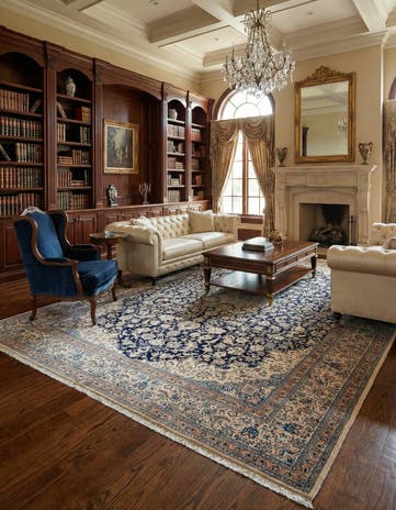 10' 4 x 14' 1 Hand Knotted Nain Persian Rug