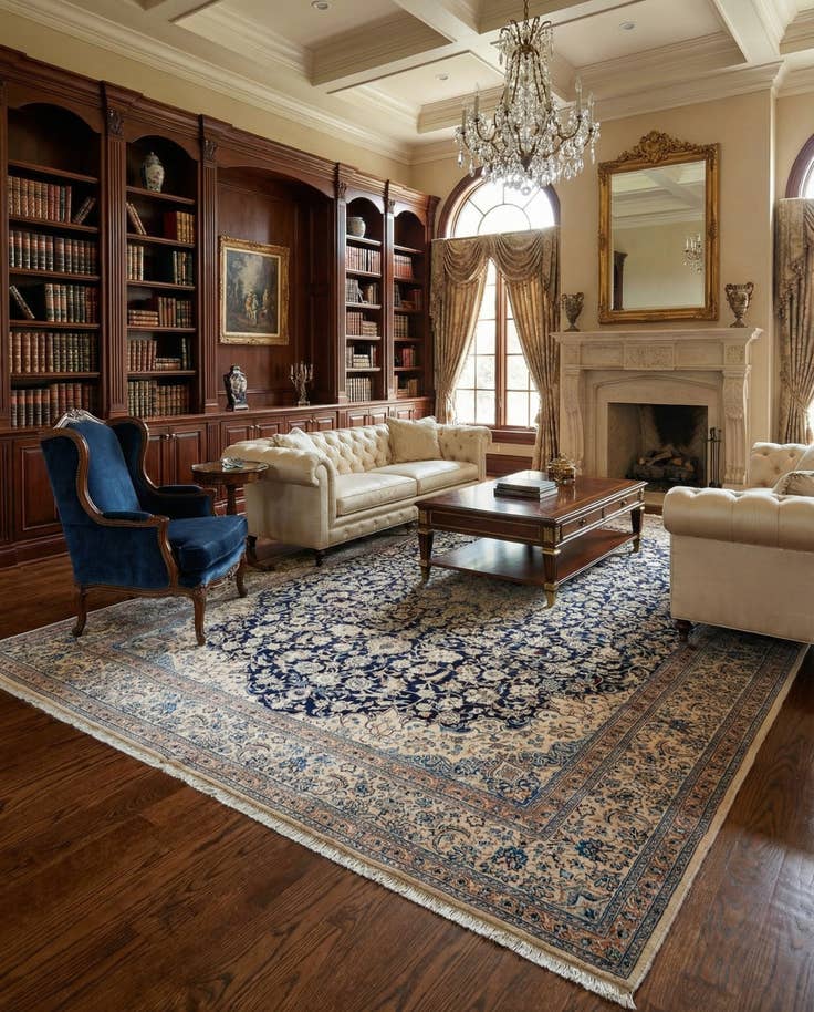 Detail image of 10' 4 x 14' 1 Hand Knotted Nain Persian Rug