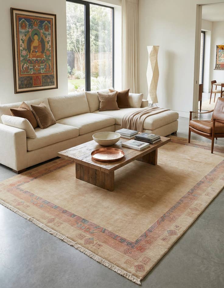 Detail image of  8' 3 x 11' 2  Hand Knotted Tibet Wool Rug