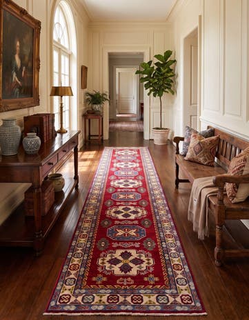 2' 8 x 16' 2 Hand Knotted Kazak Runner Rug