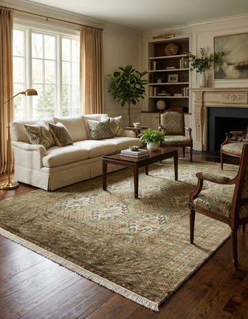 6' 1 x 9' Hand Knotted Bokhara Oriental Wool Rug