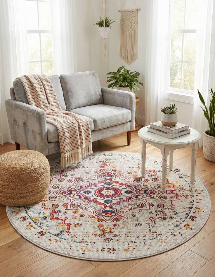 Detail image of 4' x 4' Amulet Round Rug