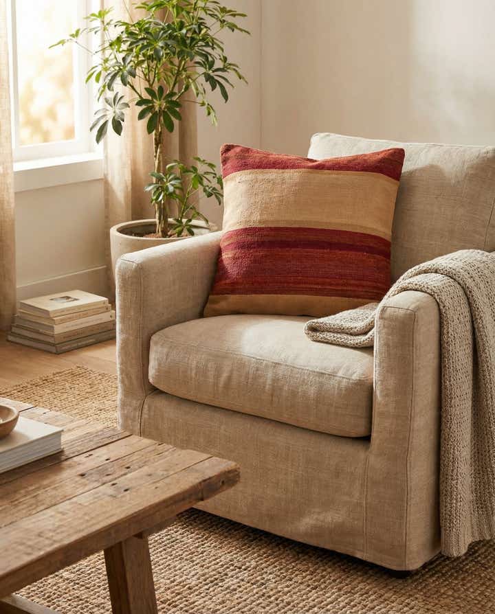 2' 4 x 2' 5 Hand Woven Pillow Wool Square Rug
