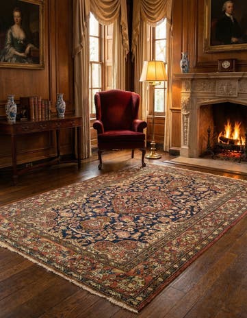 4' 6 x 6' 11 Hand Knotted Tabriz Persian Wool Rug