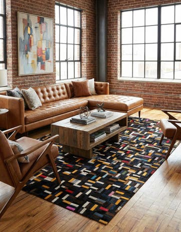5' 1 x 7' 11 Cowhide - Patchwork Rug