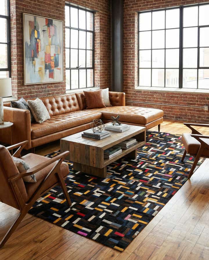 5' 1 x 7' 11 Cowhide - Patchwork Rug