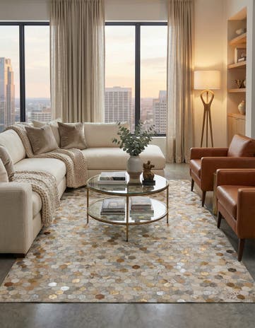 5' x 7' 11 Cowhide - Patchwork Rug