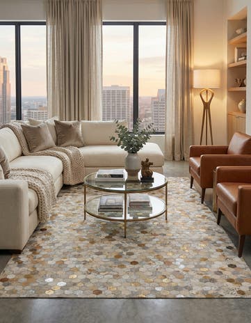 5' x 7' 11 Cowhide - Patchwork Rug